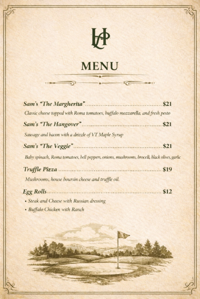 food menu